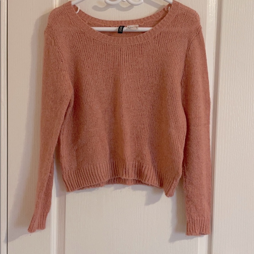 Pink knit sweater